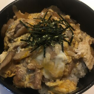 親子丼（砂糖を使わず、みりん多め）